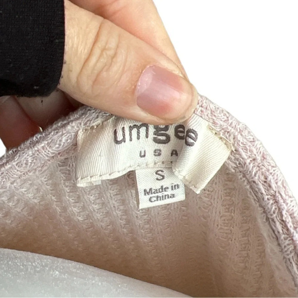 Umgee floral & animal print sleeve top with waffle knit body flowy loose size S - Picture 7 of 8